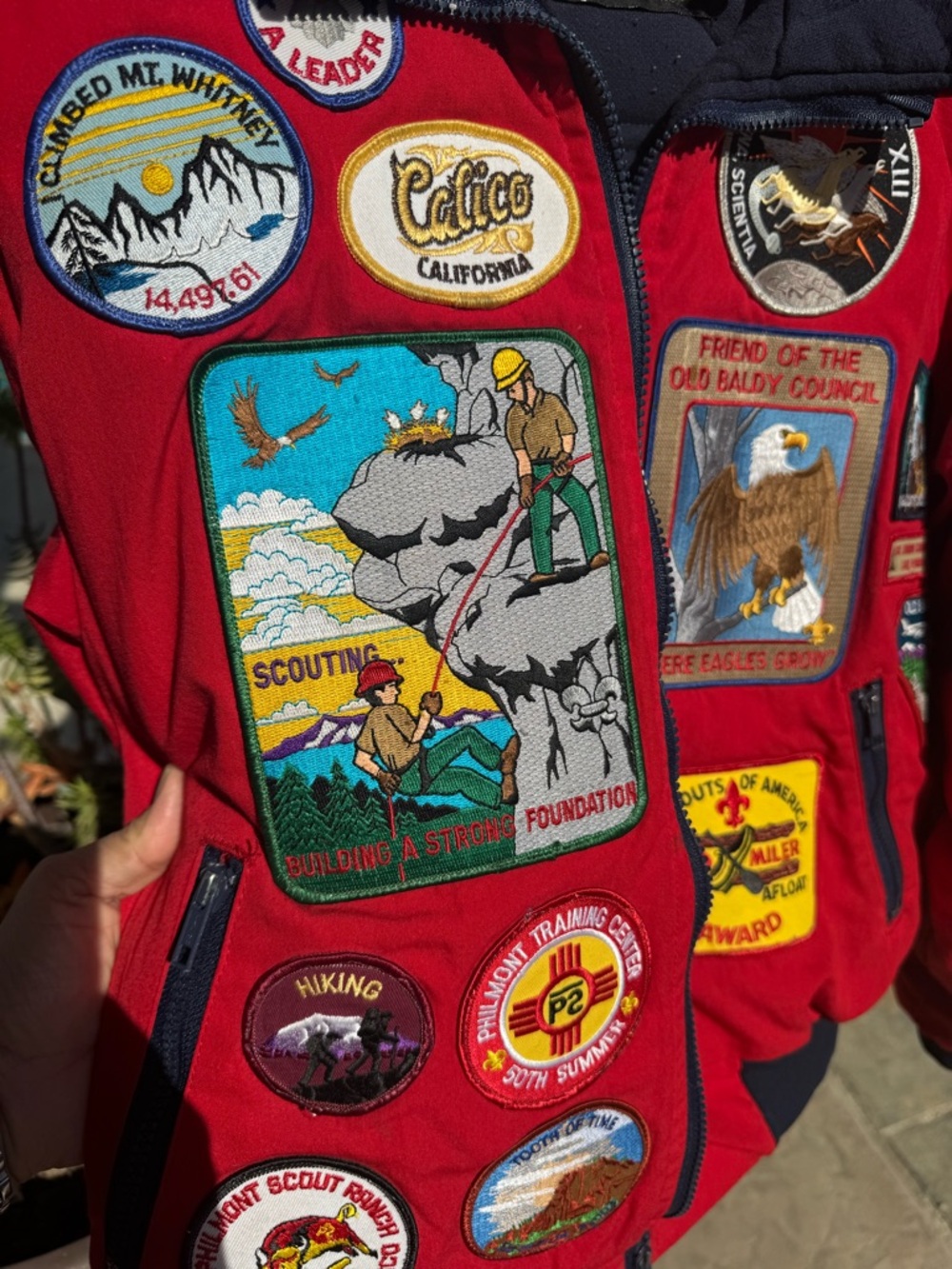 Boy Scouts of America patch bomber jacket SZ Lg - Picture 10 of 15